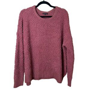 VICI Staccato Chenille Nubby Chunky Mauve Rose Sweater Size Medium Super Soft